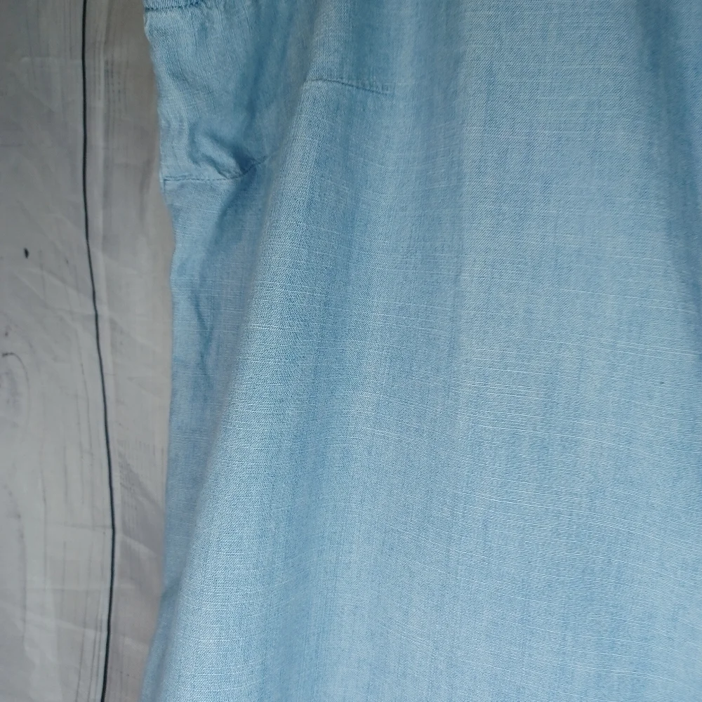 J.Crew Factory Women's Chambray Button-Down Classic Preppy Sleeveless Top NWT